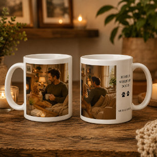 Taza De Café Crea tu propia foto de Hogar es donde está mi perr