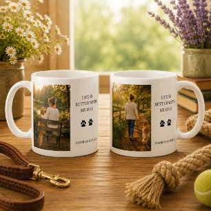 Taza De Café Crea tu propia foto de La vida es mejor con mi per