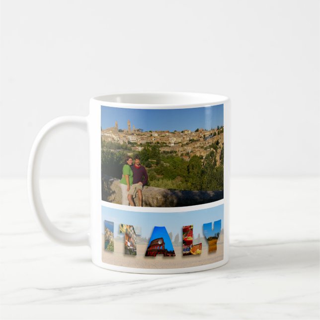 Taza De Café Crea tu propia foto de viaje de vacaciones en Ital (Izquierda)