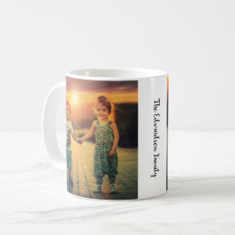 Taza De Café Crea tu propia foto familiar monogramada
