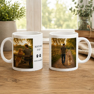 Taza De Café Crea tu propia foto monogramada de Mejor papá de p