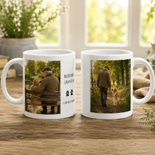 Taza De Café Crea tu propia foto monogramada del mejor abuelo d