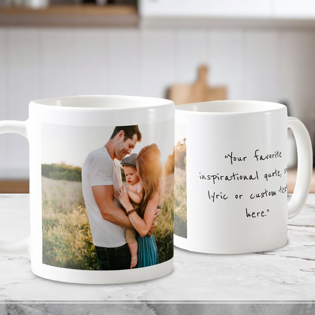 Taza De Café Crea tu propia foto y cita personalizada (Subido por el creador)