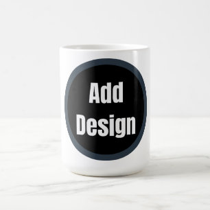 Taza De Café Crea tu propio azul gris oscuro personalizado