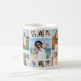 Taza De Café Crea tu propio collage de 11 fotos