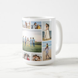 Taza De Café Crea tu propio collage de 11 fotos