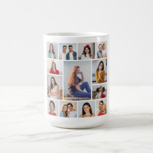 Taza De Café Crea tu propio collage de 13 fotos