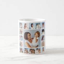 Taza De Café Crea tu propio collage de 17 fotos