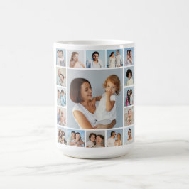 Taza De Café Crea tu propio collage de 17 fotos