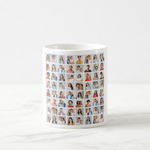 Taza De Café Crea tu propio collage de 64 fotos