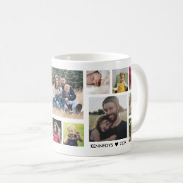 Taza De Café Crea tu propio Collage de fotos de familia de 15 b
