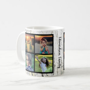Taza De Café Crea tu propio collage de fotos familiares de árbo