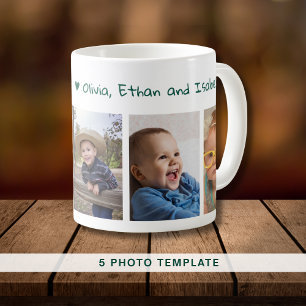 Taza De Café Crea tu propio Collage de fotos te queremos 5