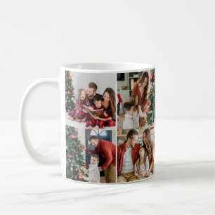 Taza De Café Crea tu propio doble lado de familia de 6 fotos pe