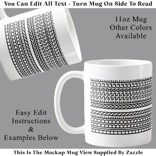 Taza De Café Crea Tu Propio Mensaje Corto Oculto Personalizado