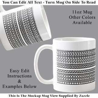 Taza De Café Crea Tu Propio Mensaje Corto Oculto Personalizado