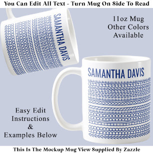 Taza De Café Crea Tu Propio Mensaje Largo Oculto & Nombre 151Bu