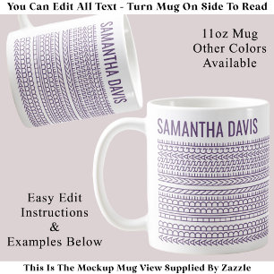 Taza De Café Crea Tu Propio Mensaje Largo Oculto & Nombre 151PW