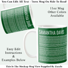 Taza De Café Crea Tu Propio Mensaje Largo Oculto & Nombre 151WG