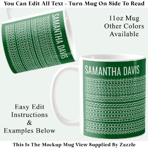 Taza De Café Crea Tu Propio Mensaje Largo Oculto & Nombre 151WG