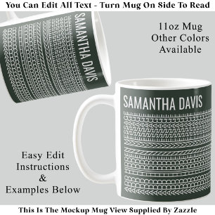 Taza De Café Crea Tu Propio Mensaje Largo Oculto & Nombre 151WG