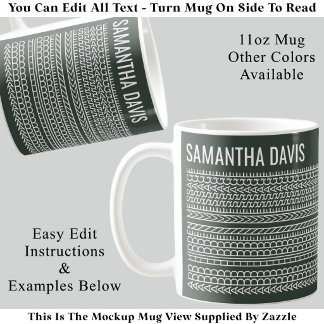 Taza De Café Crea Tu Propio Mensaje Largo Oculto & Nombre 151WG