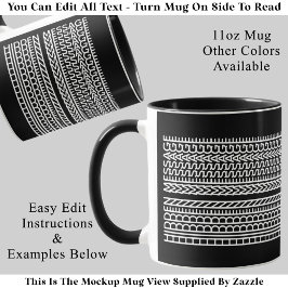 Taza De Café Crea tu propio mensaje oculto corto personalizado 