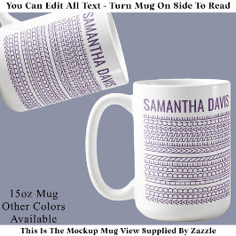 Taza De Café Crea tu propio mensaje oculto largo y nombre 151PW