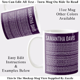 Taza De Café Crea Tu Propio Mensaje Oculto Largo y Nombre 151WP