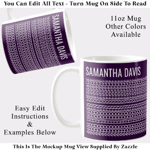 Taza De Café Crea Tu Propio Mensaje Oculto Largo y Nombre 151WP