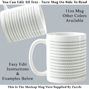 Taza De Café Crea Tu Propio Mensaje Oculto Minimalista Moderno