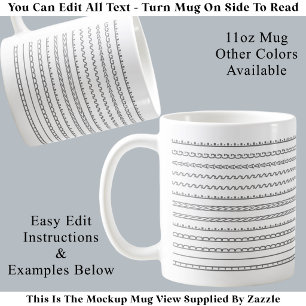Taza De Café Crea Tu Propio Mensaje Oculto Minimalista Moderno