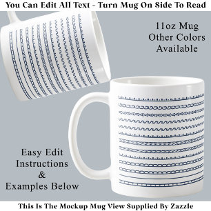 Taza De Café Crea Tu Propio Mensaje Oculto Minimalista Moderno