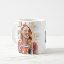 Taza De Café Crea tu propio monograma de foto personalizado