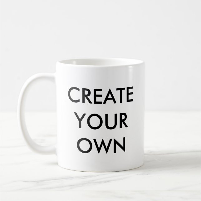 Taza De Café Crea tu propio Personalizable Gran Mug Blanca (Izquierda)