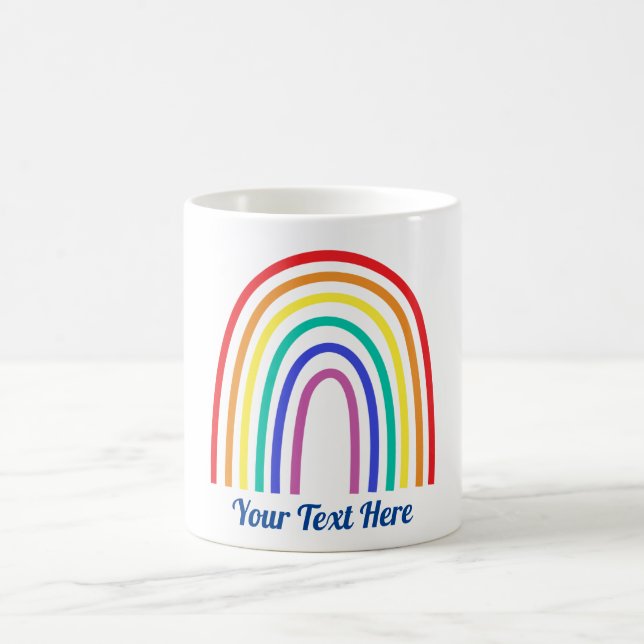 Taza De Café Crea tu propio profesor moderno de arcoiris (Centro)