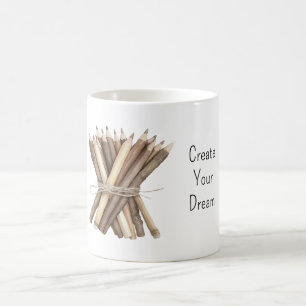Taza De Café Crea tus lápices de ensueño Artista