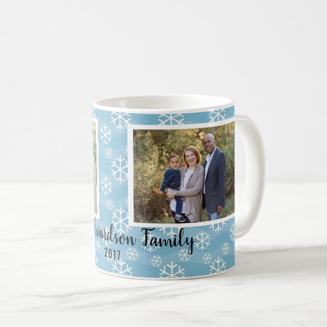 Taza De Café Crea tus propios navidades de fotos familiares con (Anverso derecho)