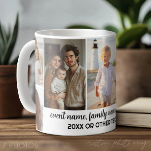 Taza De Café Crea un collage de fotos personalizado con 7 fotos