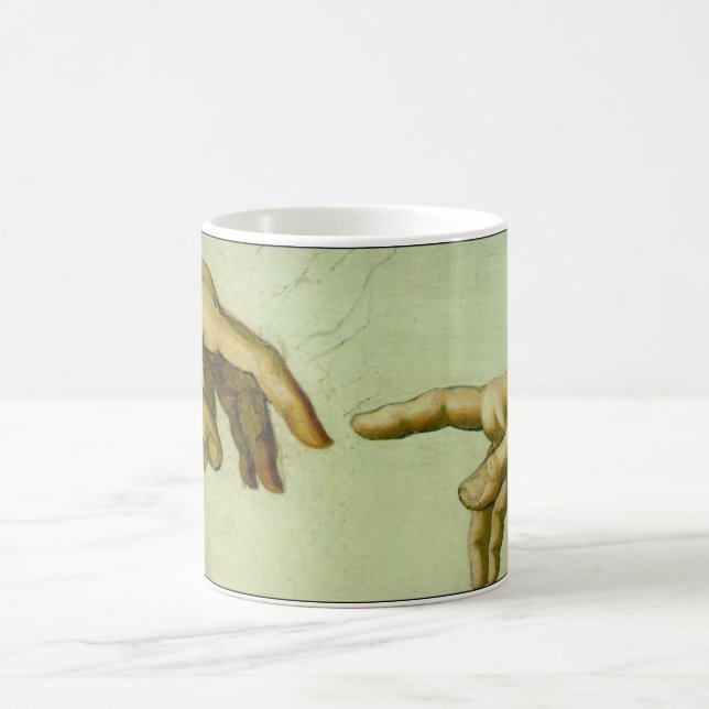 Taza De Café Creación de Adán detalladamente (Centro)