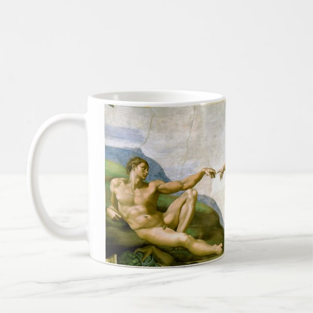 Taza De Café Creación del arte renacentista de Adán   (Izquierda)
