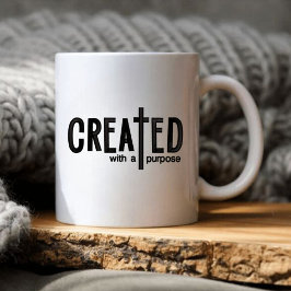 Taza De Café Creado con una cruz Mug-Cross de propósito
