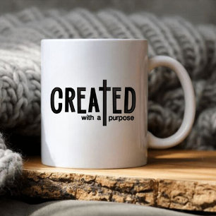 Taza De Café Creado con una cruz Mug-Cross de propósito