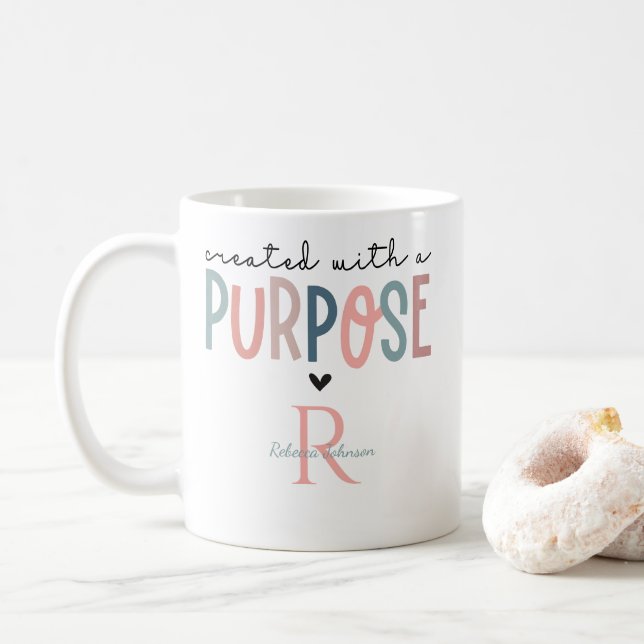 Taza De Café Creado Personalizado Con Un Propósito (Con donut)