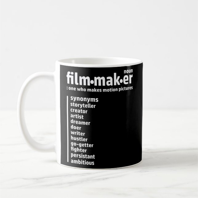 Taza De Café Creador de contenido Cineasta Cine Maker Social Me (Izquierda)