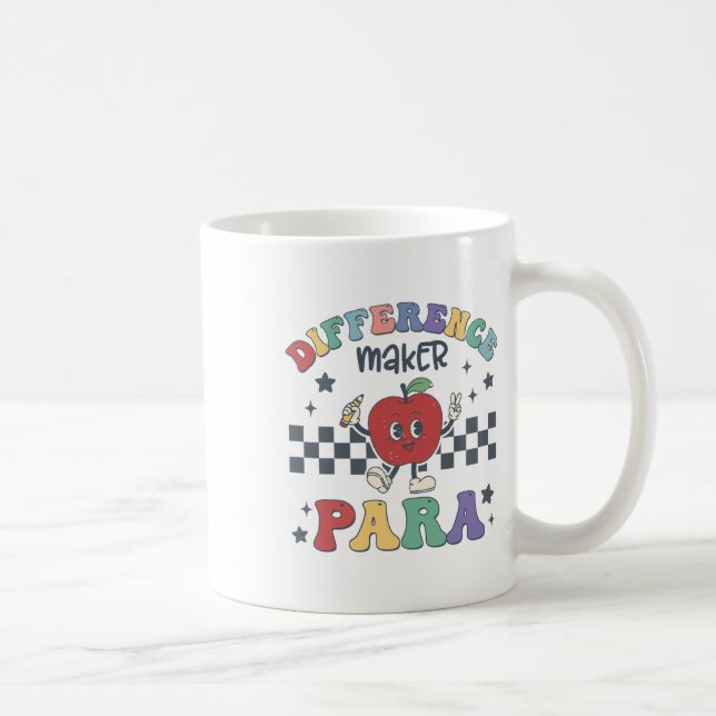 Taza De Café Creador de Diferencias Para Maestro Paraprofesiona (Derecha)