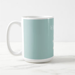 Taza De Café Cream Christmas Bell Pretty Blue Bow