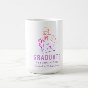Taza De Café Cream Pastel Freud Psychology Editable Graduate Ps