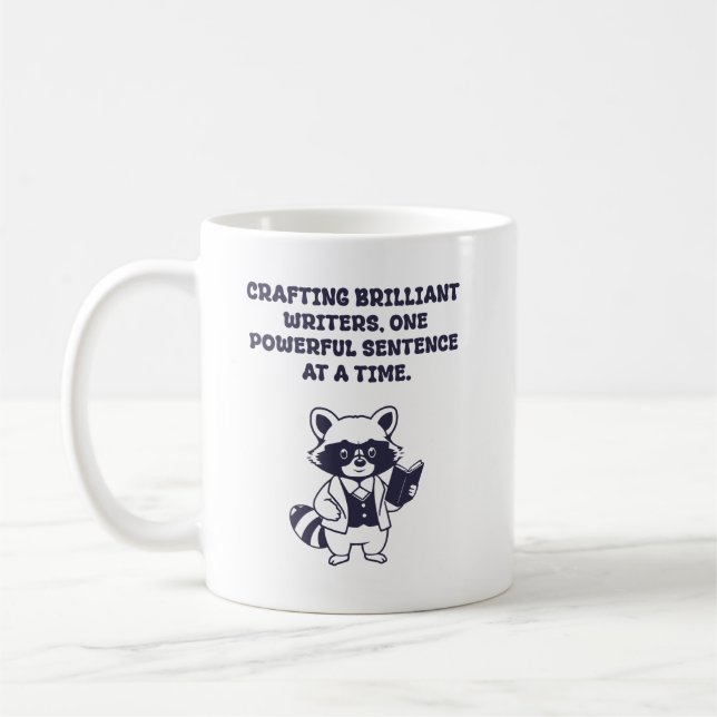 Taza De Café Creando escritores brillantes, una oración poderos (Izquierda)