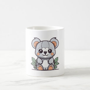 Taza De Café Creando Vector de Koala Mágico Kawaii